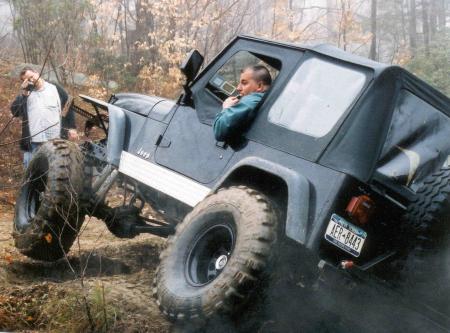 Man in Jeep at Long Island Off Road event
