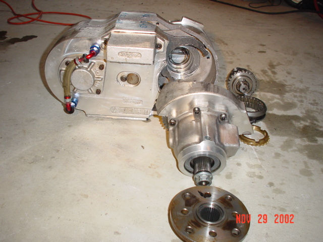 Disassembled custom transmission