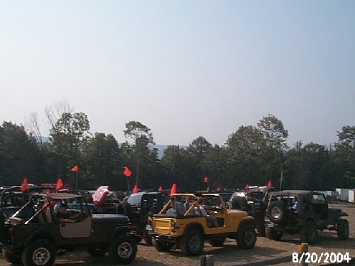 Jeeps parked at Long Island Off Road