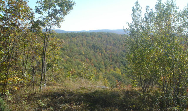 Panoramic autumn vista of Long Island Off Road