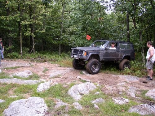 Jeep navigating rocky terrain, Long Island Off Road