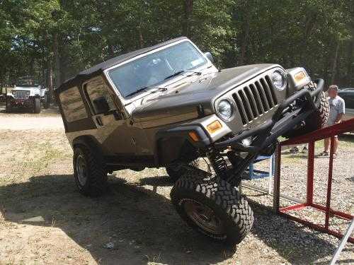 Lifted Jeep Wrangler off-road