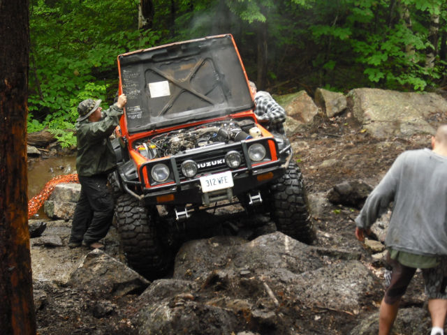 Off-road vehicle repair during Long Island Off Road competition