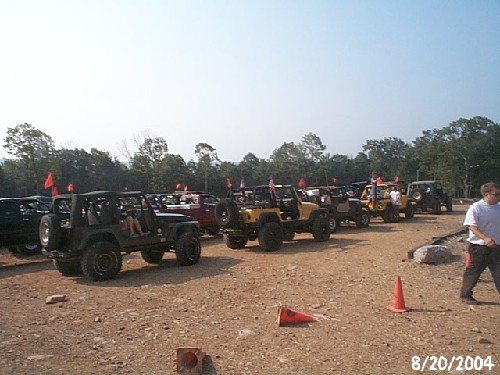 Jeeps parked at Long Island Off Road