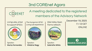 COREnet AGORA - spotkanie 3 - 19 grudnia 2025, 11:00 - 12:00 CET