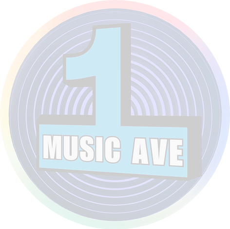 1 Music Ave Logo (Rainbow Gradient Outli