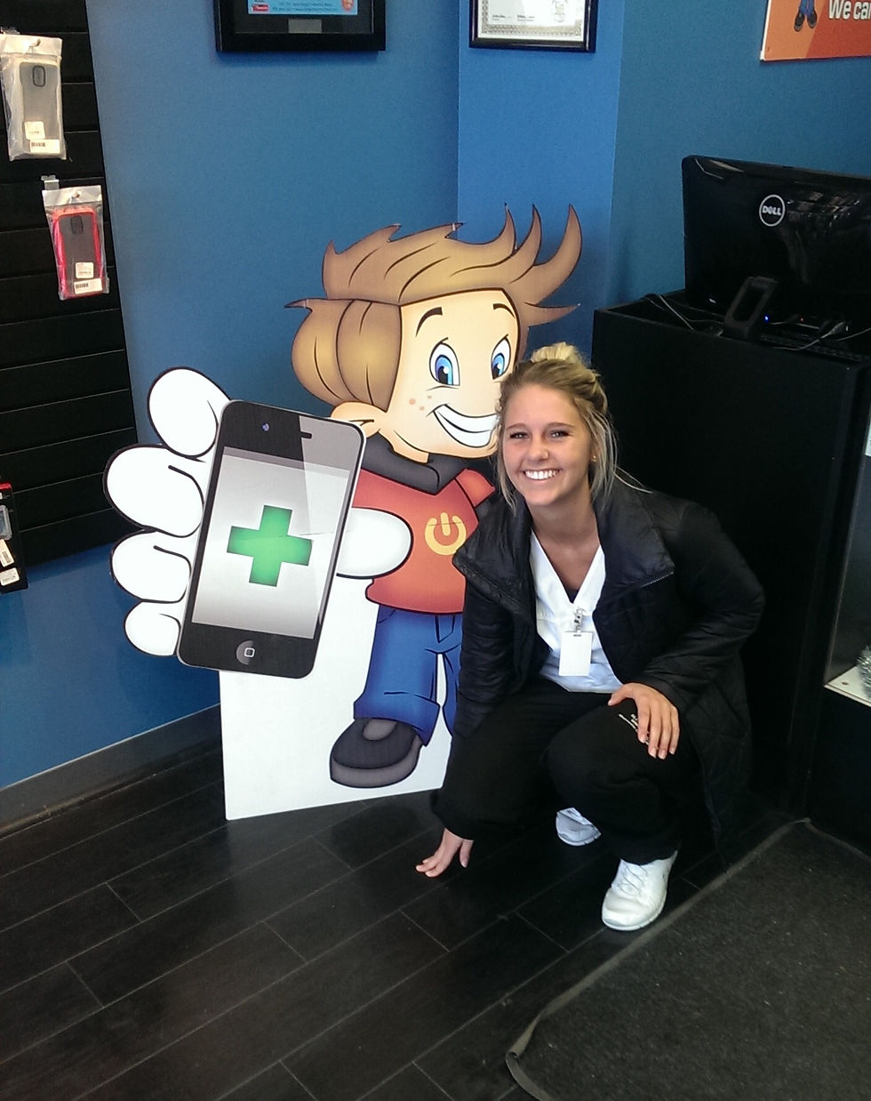 Lauren Nagle with Chip Gadget