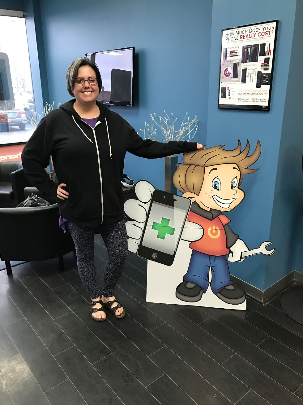 Megan Downs with Chip Gadget
