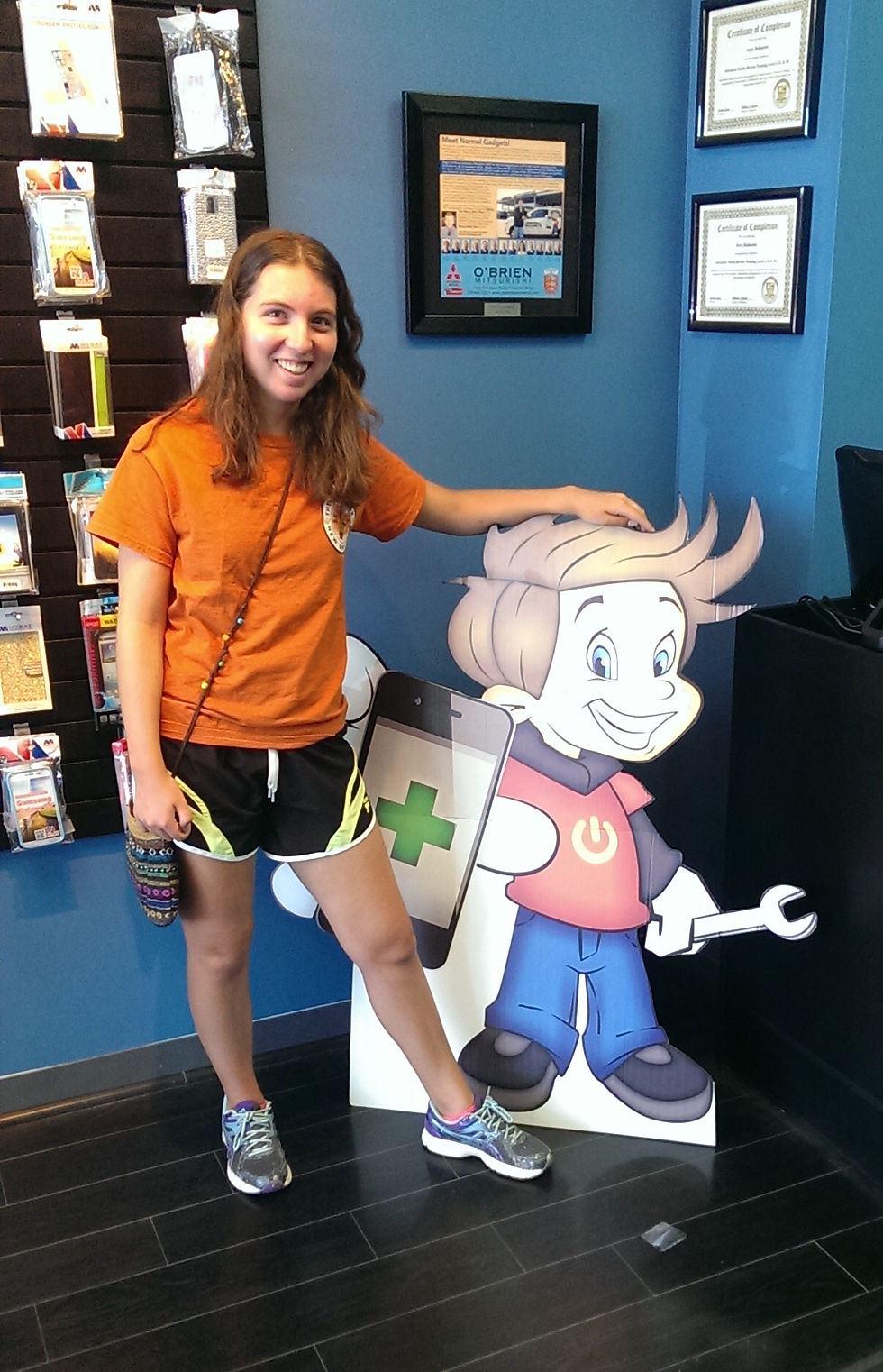 Rebecca Siens with Chip Gadget