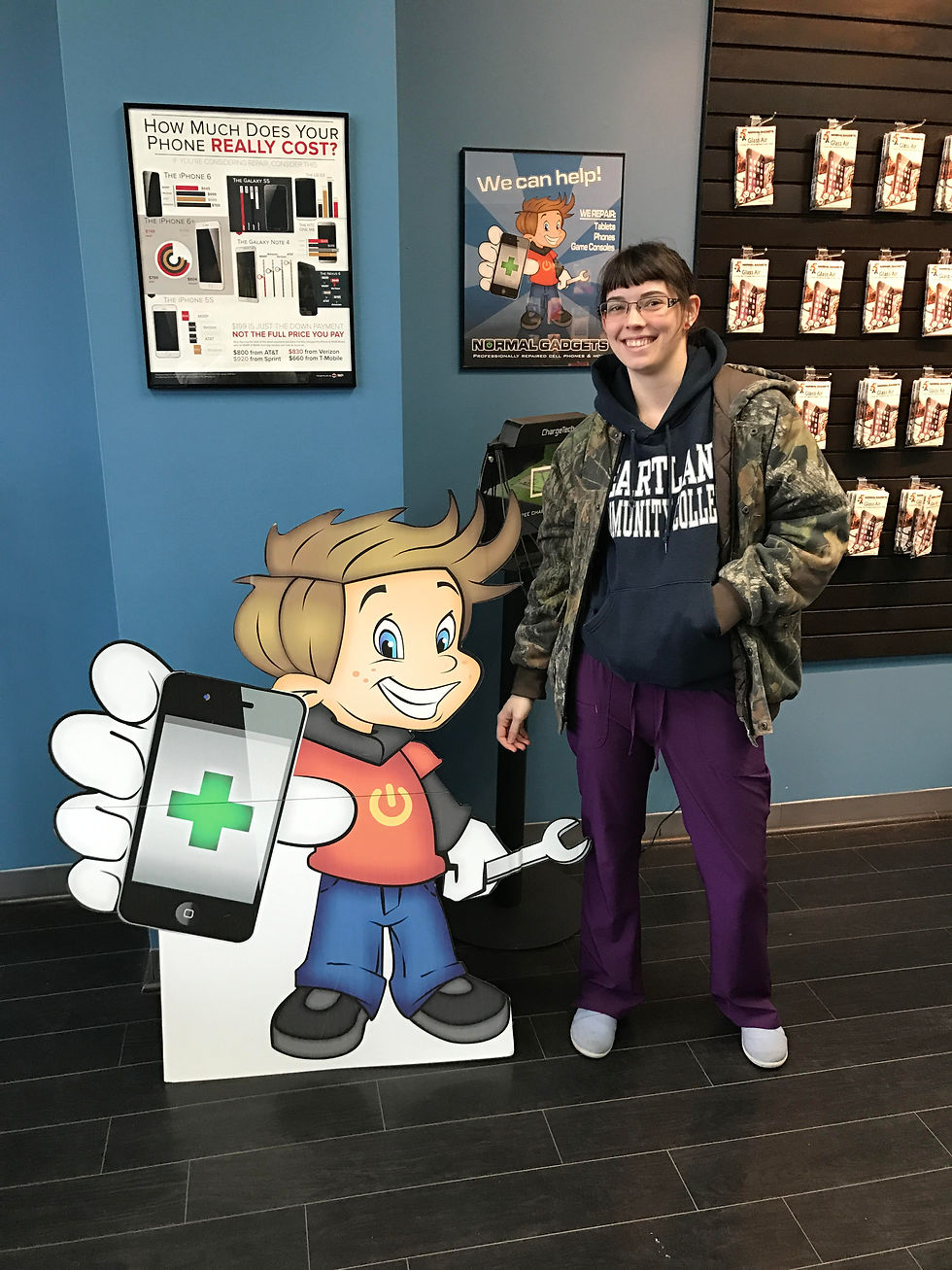 Miranda Cramer with Chip Gadget