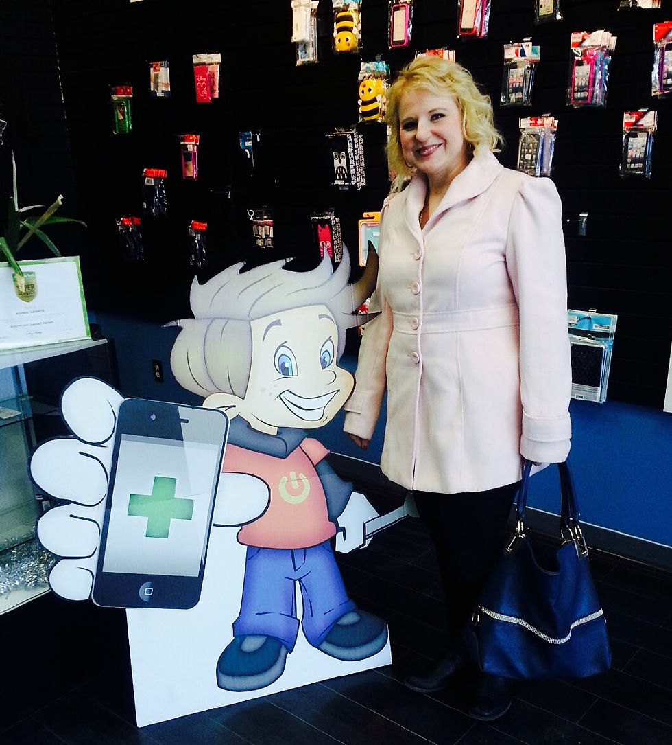 Kim Reed with Chip Gadget