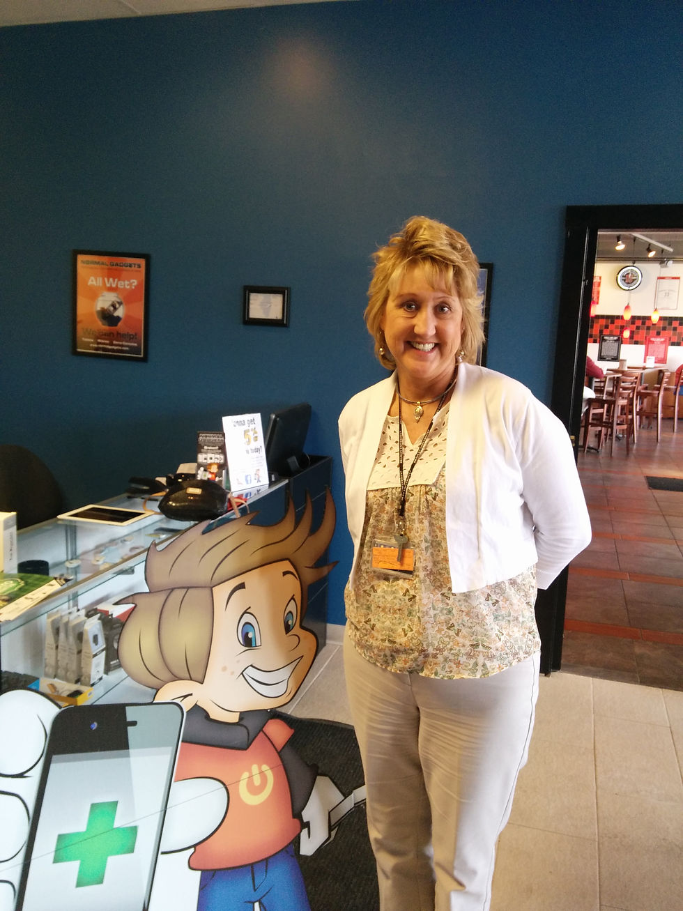 Kim Green with Chip Gadget
