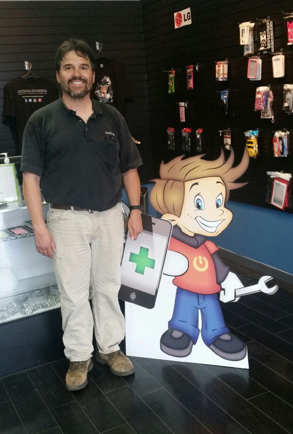 Kevin Halsey with Chip Gadget