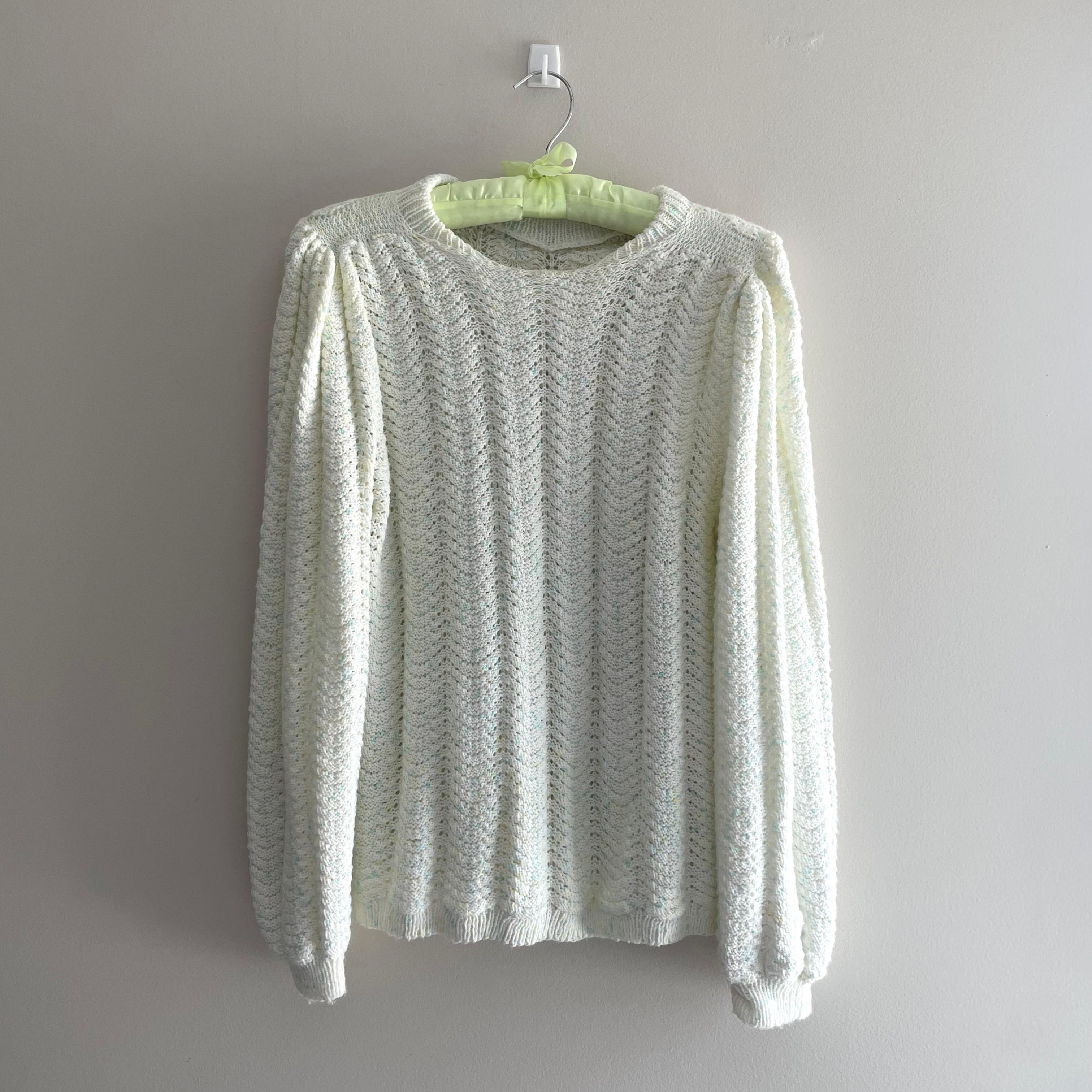 Mint Cream Knit Sweater