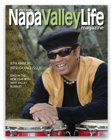 Napa Valley Life Magazine - cover photo featuring musician Skyler Jett