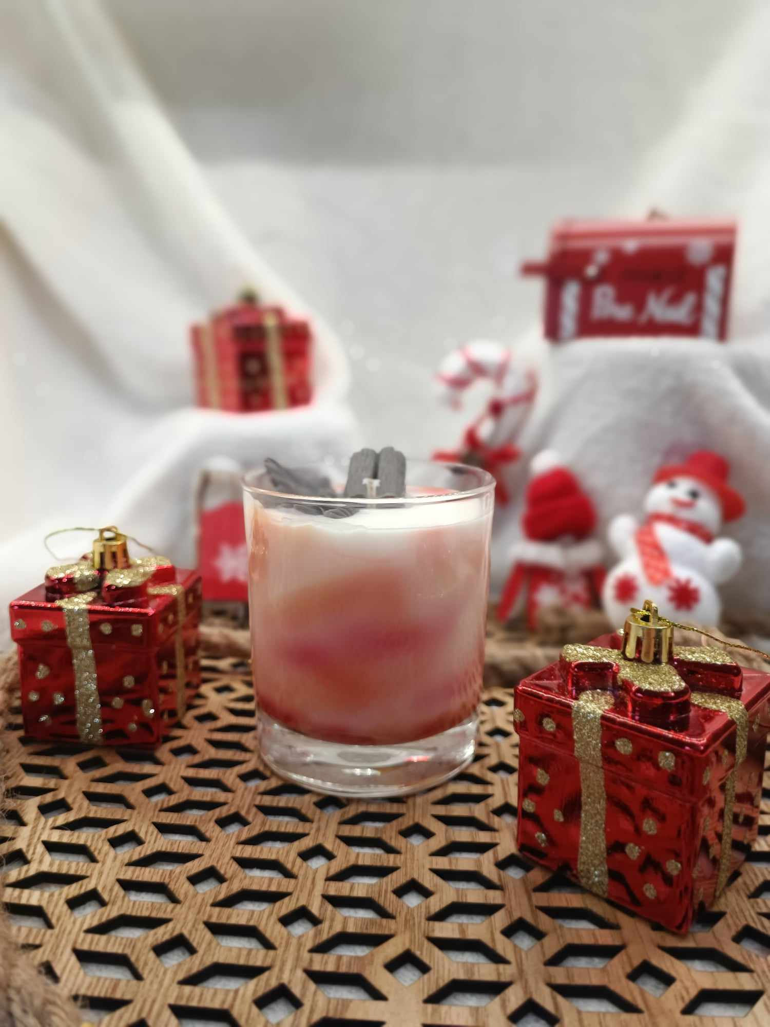 Bougie cocooning - Feu de bois