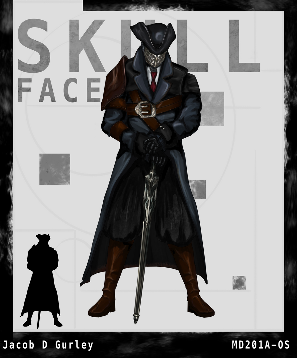 1860s Skull Face