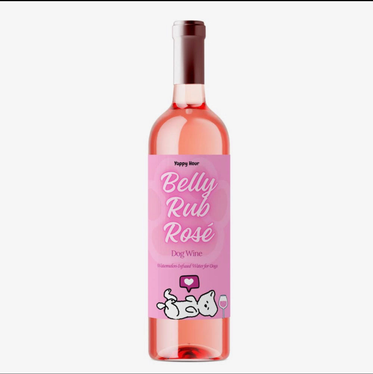 Belly Rub Rosé Dog Wine Watermelon