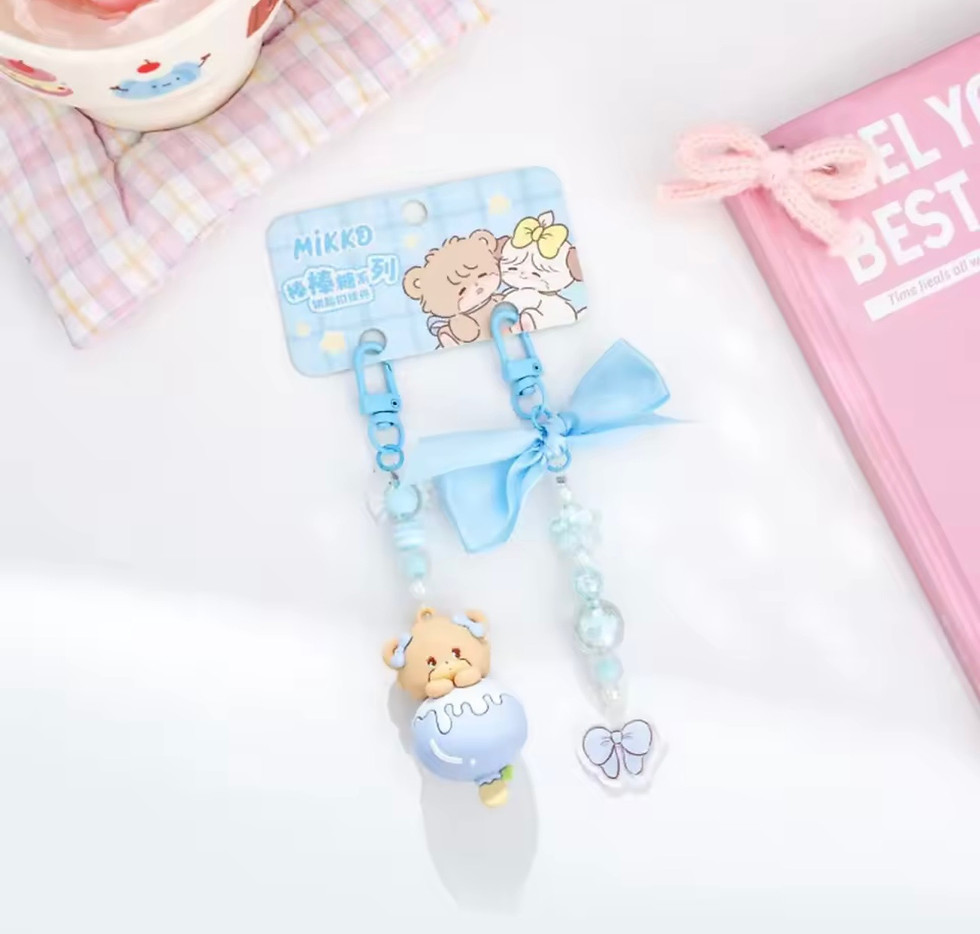 Thumbnail: Kawaii Bow & Charm Keychain 🎀✨