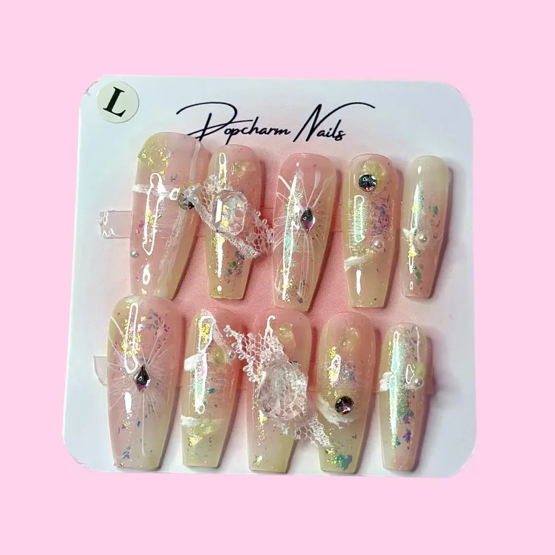 Lace Press On Nails-