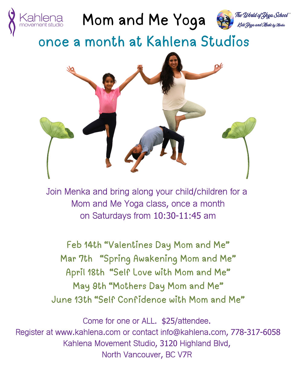 Monthly mom and me yoga( Feb-June 2026)