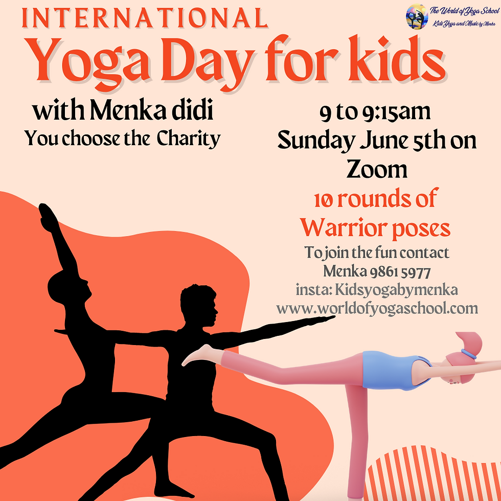 International yoga day by kids for charity