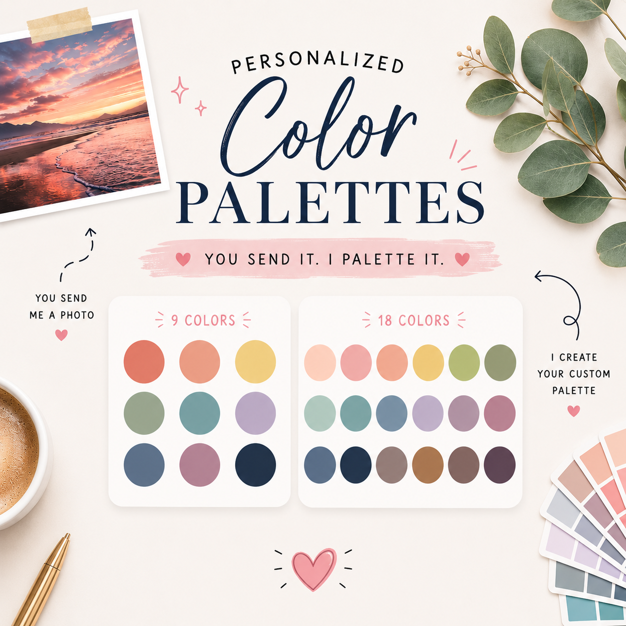 18 color Personalized Color Palette