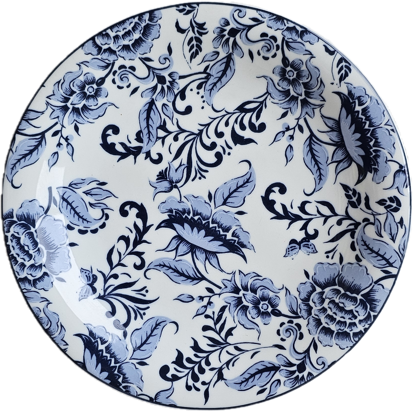 Prato de Porcelana em Flores - 19cm