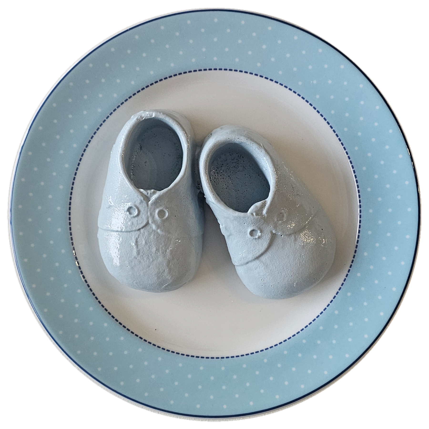 Prato de Porcelana Sapatinho da Ternura - 19,5 cm