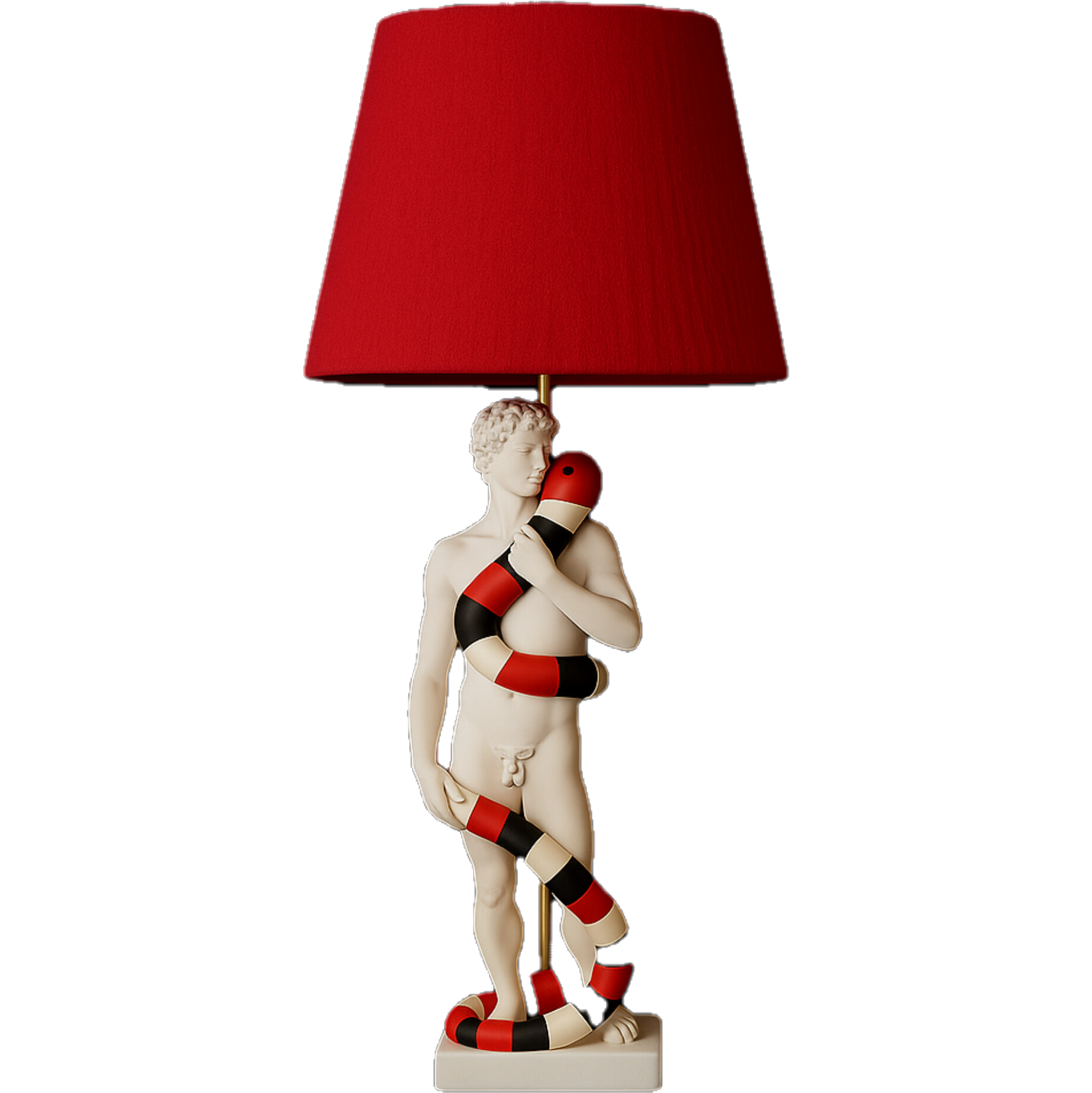 Base Luminária Davi com Cobra - Off White