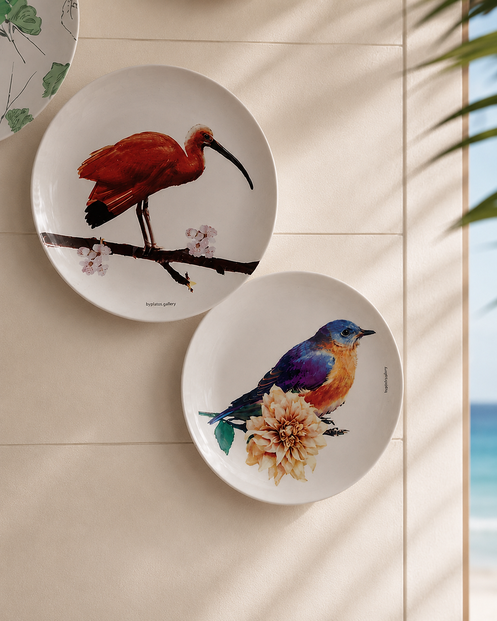 Miniatura: Conjunto Pratos de Porcelana Asas para o Jardim