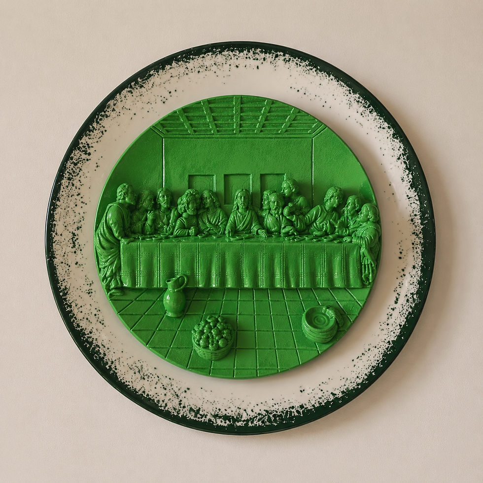 Miniatura: Conjunto Pratos de Porcelana Brasil em Relevo