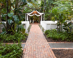 Wedding ceremony at Delamar House, New Smyrna Beach, Florida