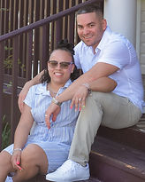 Deborah and William celebrating their enduring love during a romantic couples photography session in historic downtown Mount Dora, Florida.