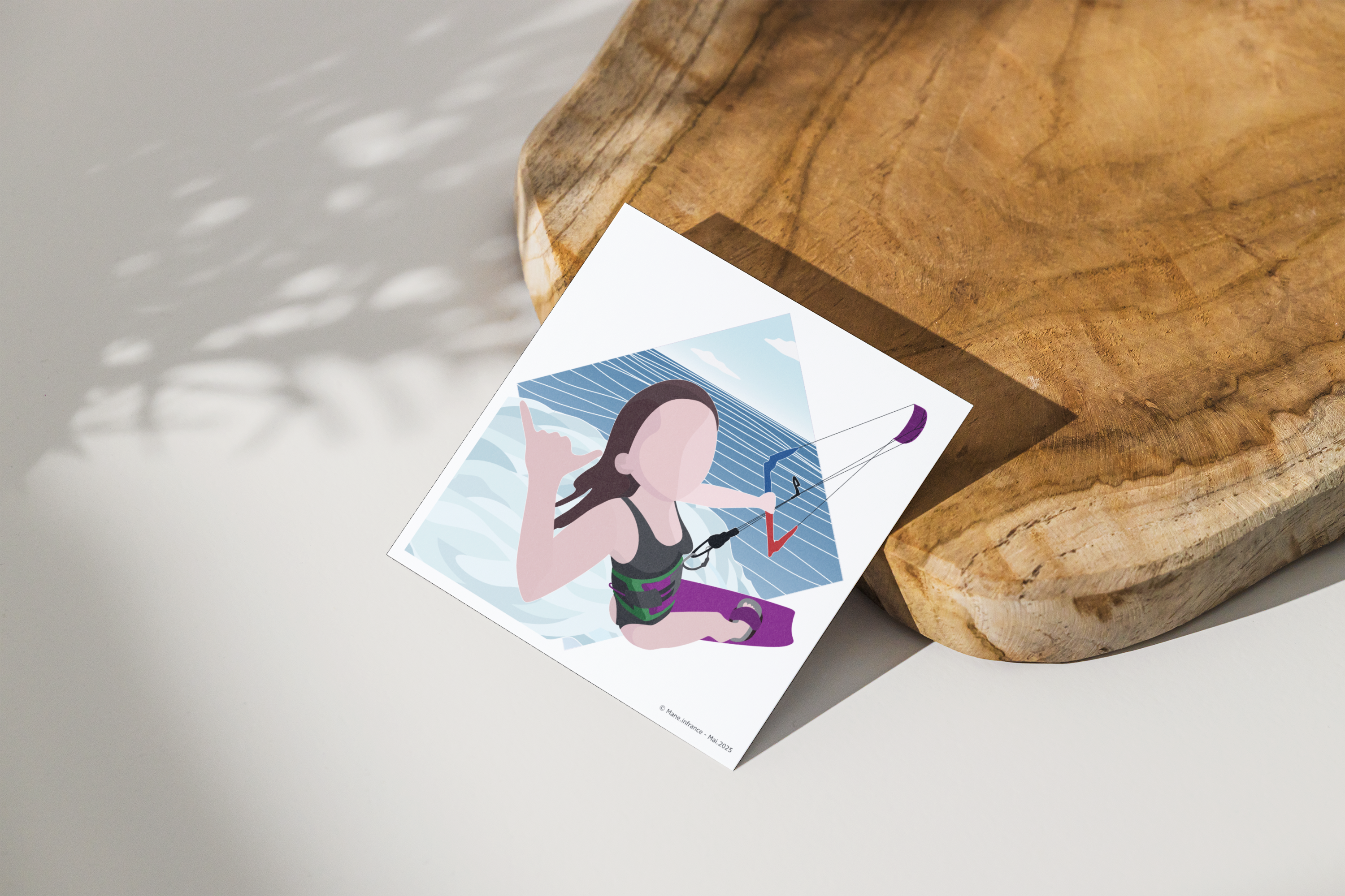 Carte postale - Chasing the wind - Kite