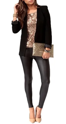 Miniatura: Leggins en cuerinas strech