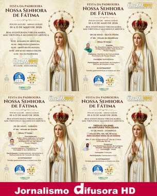 Paróquia Nossa Senhora de Fátima celebra novena em louvor à padroeira.