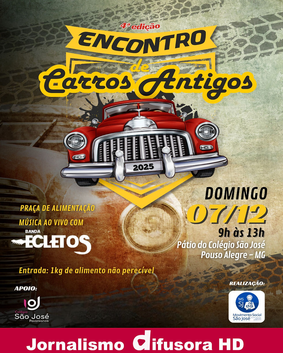 Encontro de Carros Antigos movimenta domingo em Pouso Alegre