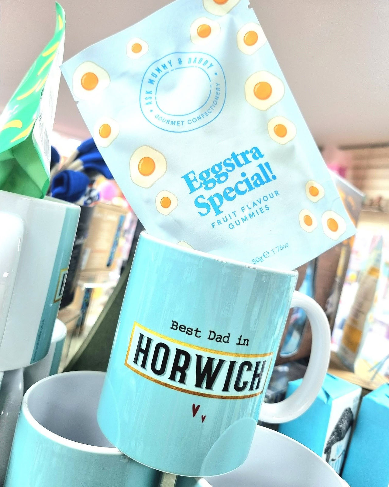 Horwich mug and retro sweets