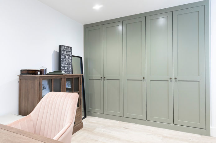 painted fitted wardrobes in Cheltenham bedroom