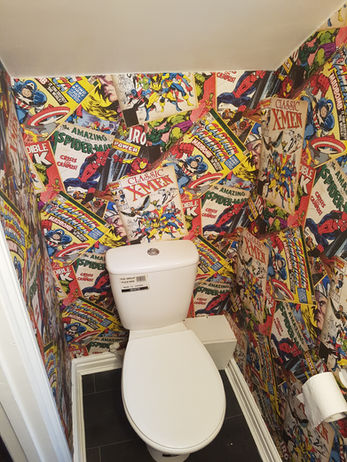 modern wallpaper design fitted Gloucestershire property