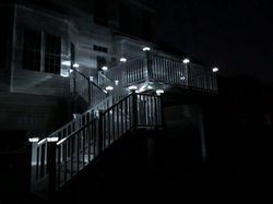 Deck addition with solar lights