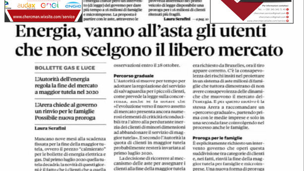 Energia, vanno all’asta gli utenti che non scelgono il libero mercato