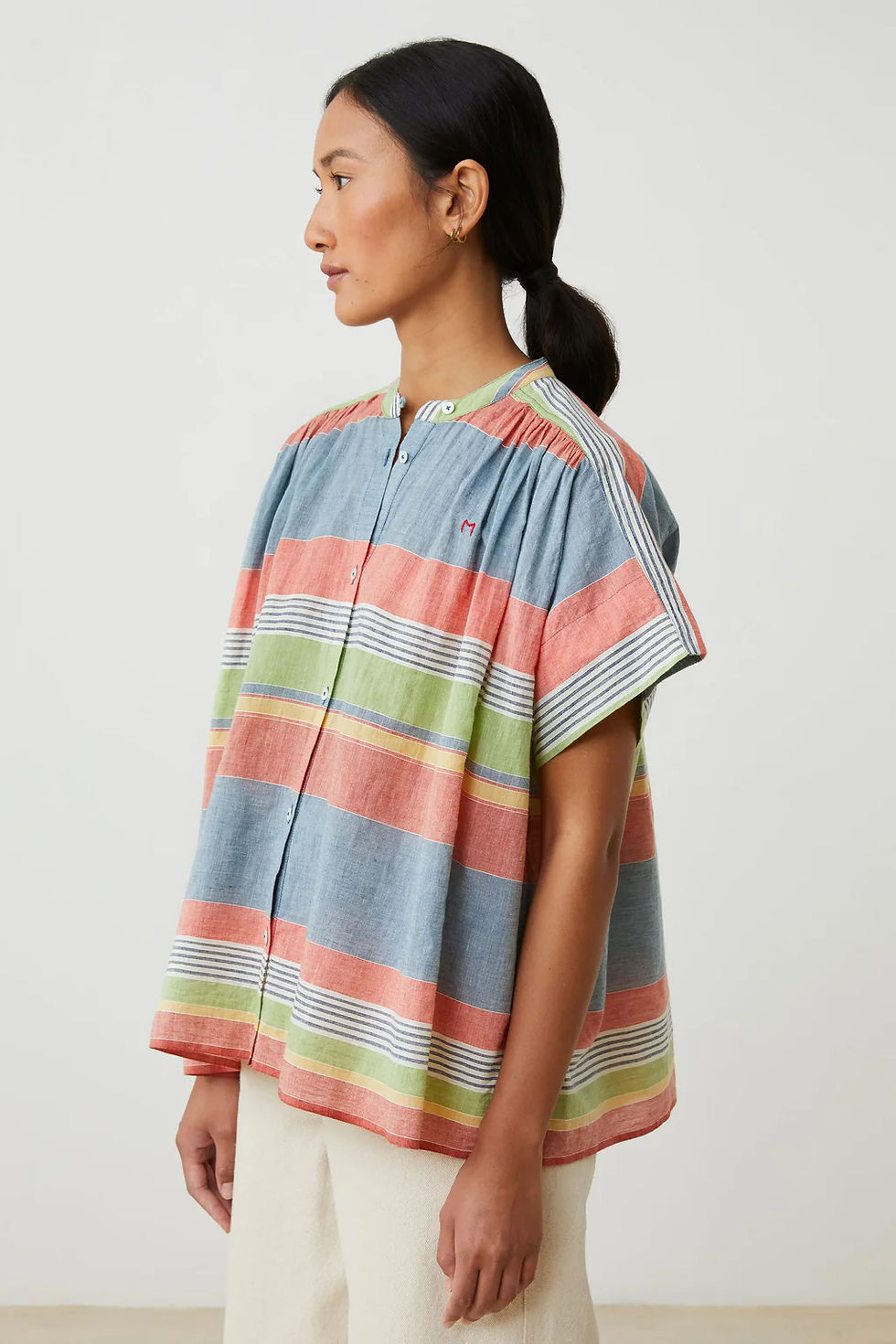 Thumbnail: Moismont MAX BLOUSE SAND STRIPES MULTICO