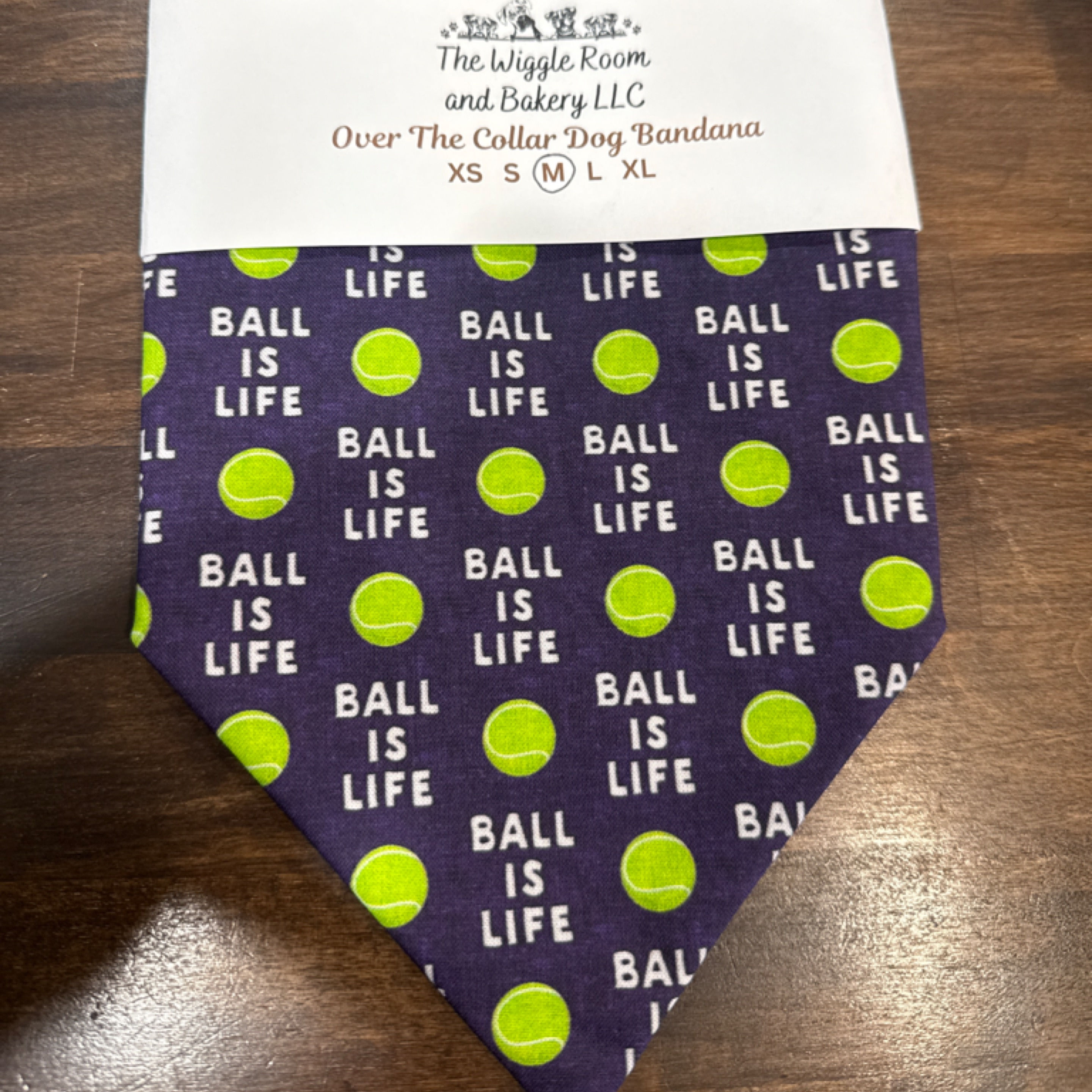 The Wiggle Room and Bakery LLC Over the Collar Dog Bandana Size Medium