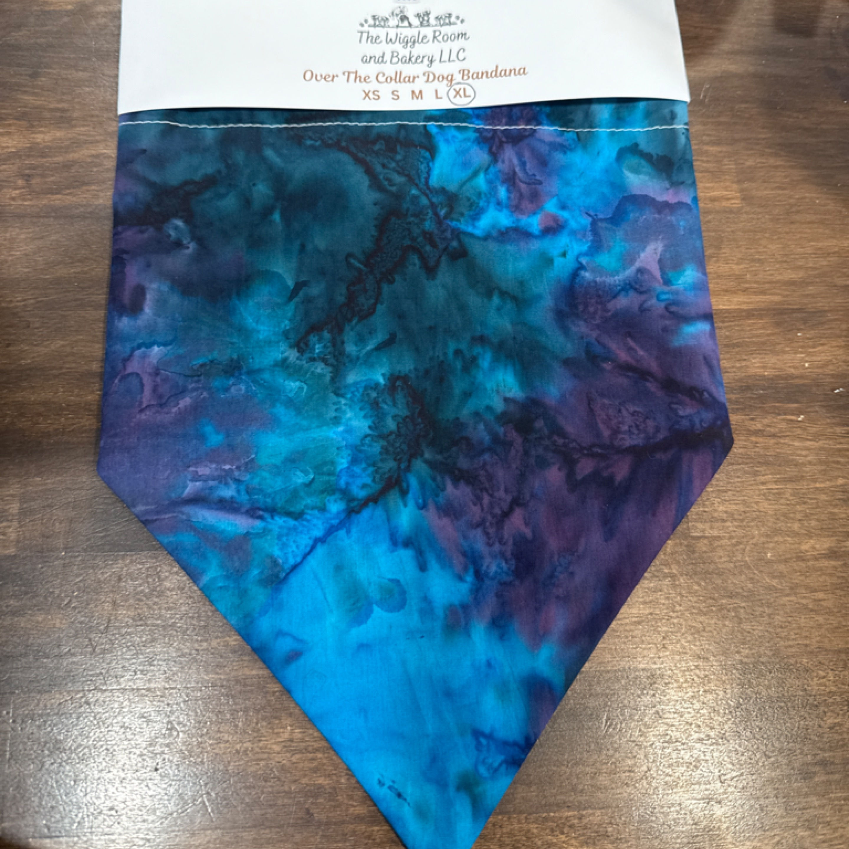 The Wiggle Room and Bakery LLC Over the Collar Dog Bandana Size XL