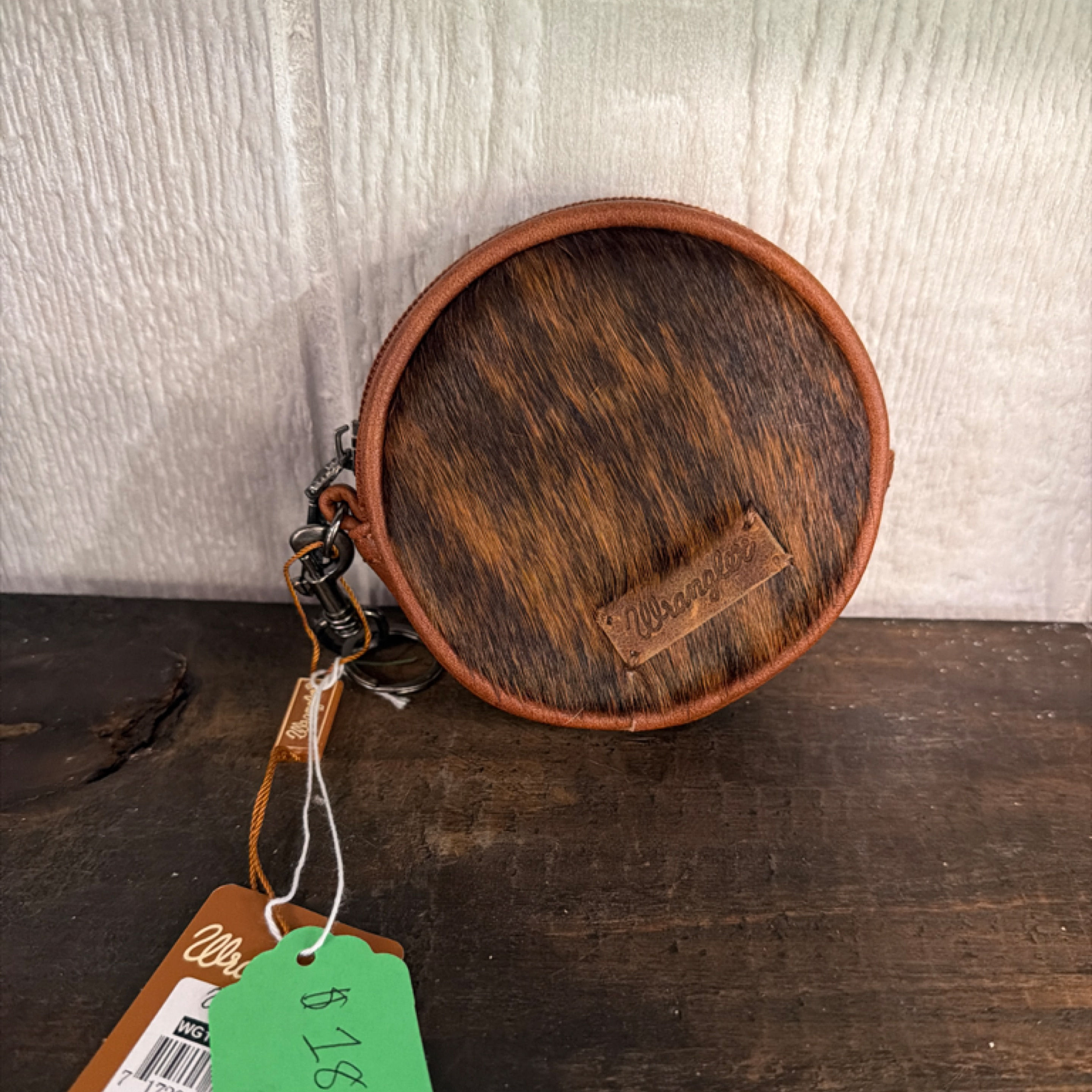 Wrangler Genuine Hair On Cowhide Coin Pouch Bag Charm