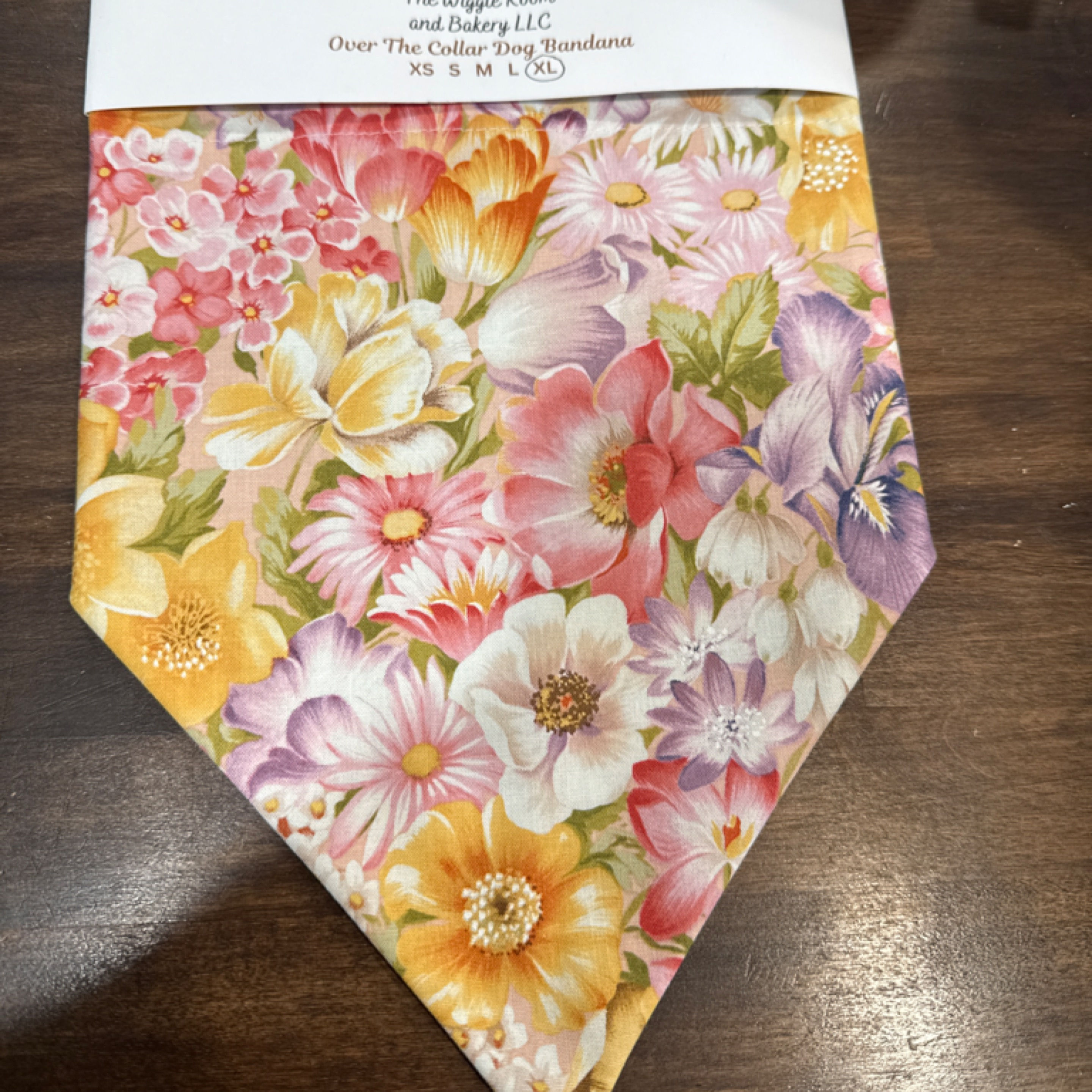 The Wiggle Room and Bakery LLC Over the Collar Dog Bandana Size XL