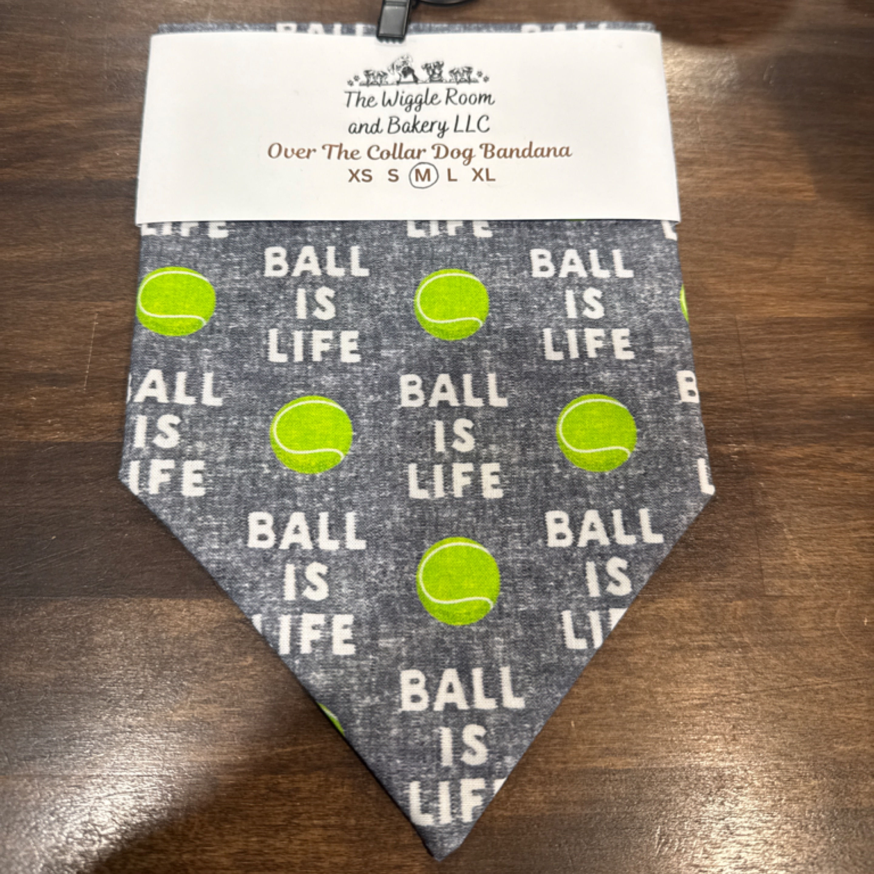 The Wiggle Room and Bakery LLC Over the Collar Dog Bandana Size Medium