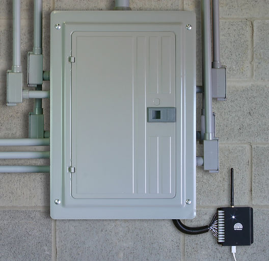 Wi-Meter installed on a circuit breaker panel
